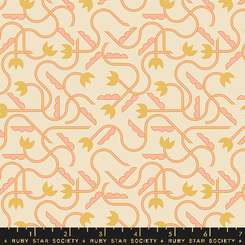 Woodland Park That One Flower Print in Parchment RS1086 13 - Ruby Star Society Sold by the Half Yard